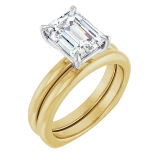 Emerald Solitaire European Engagement Ring Mounting|  127159