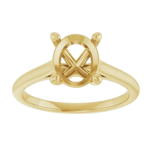 Infinite Oval Solitaire Engagement Ring Mounting| 123059
