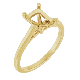 Infinite Emerald Solitaire Engagement Ring Mounting| 123059