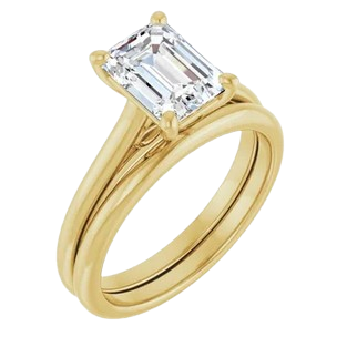 Infinite Emerald Solitaire Engagement Ring Mounting| 123059