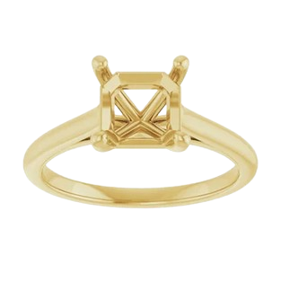 Infinite Assscher Solitaire Engagement Ring Mounting| 123059