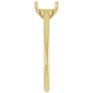 Infinite Assscher Solitaire Engagement Ring Mounting| 123059