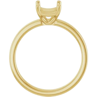 Emerald Cigar Band Solitaire Engagement Ring Mounting| 126306