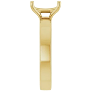 Emerald Cigar Band Solitaire Engagement Ring Mounting| 126306