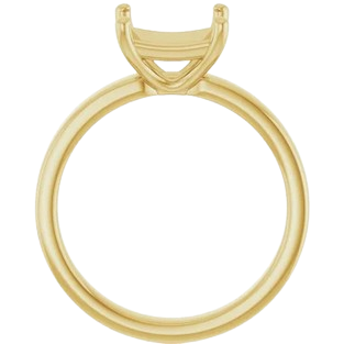 Square Cigar Band Solitaire Engagement Ring Mounting| 126306