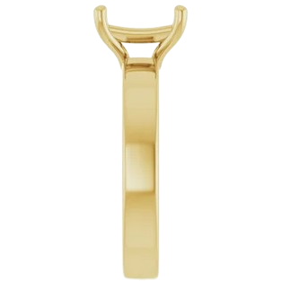 Square Cigar Band Solitaire Engagement Ring Mounting| 126306