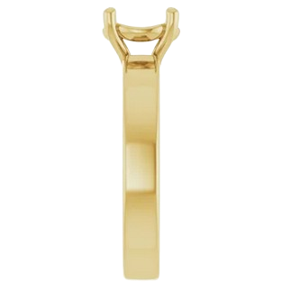 Round Cigar Band Solitaire Engagement Ring Mounting| 126306