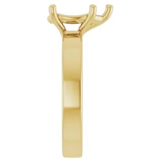 Pear Cigar Band Solitaire Engagement Ring Mounting| 126306
