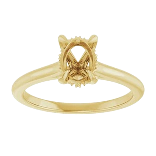 Hidden Halo Oval w/Shoulders Engagement Ring Mounting |127198