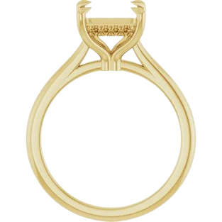 Hidden Halo Square w/Shoulders Engagement Ring Mounting |127198
