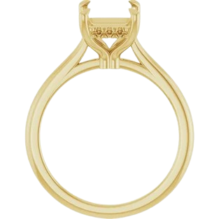 Hidden Halo Emerald w/Shoulders Engagement Ring Mounting |127198