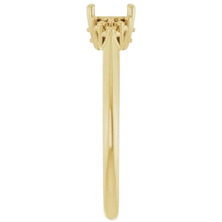 Lotus Head Round Engagement Ring Mounting | 12346