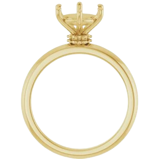 Diamond Scarf Solitaire Oval Engagement Ring Mounting| 126559