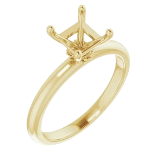 Diamond Scarf Solitaire Square Engagement Ring Mounting| 126559