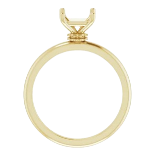 Diamond Scarf Solitaire Square Engagement Ring Mounting| 126559