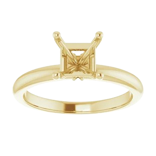 Diamond Scarf Solitaire Square Engagement Ring Mounting| 126559