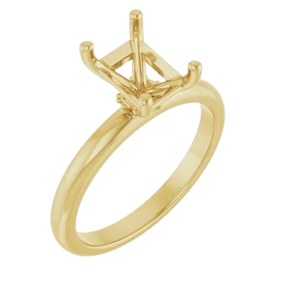 Diamond Scarf Solitaire Emerald Engagement Ring Mounting| 126559