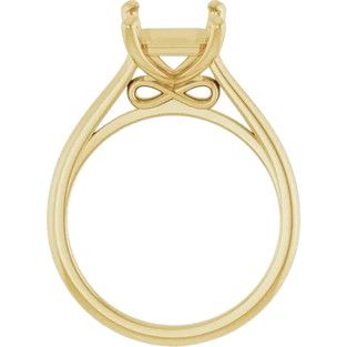 Infinite Emerald Solitaire Engagement Ring Mounting| 123059