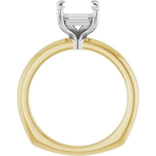 Emerald Solitaire European Engagement Ring Mounting|  127159