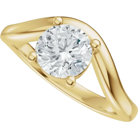 Round Freeform Engagement Ring Mounting |689434