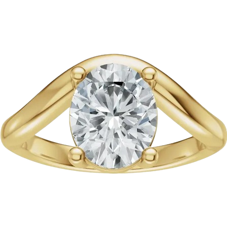 Oval Freeform Engagement Ring Mounting |689434