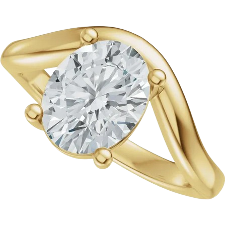 Oval Freeform Engagement Ring Mounting |689434