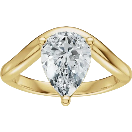 Pear Freeform Engagement Ring Mounting |689434