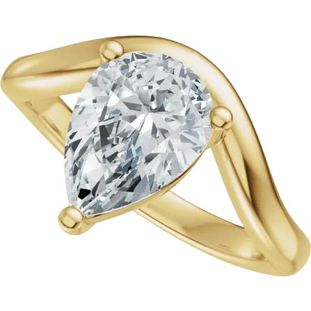 Pear Freeform Engagement Ring Mounting |689434