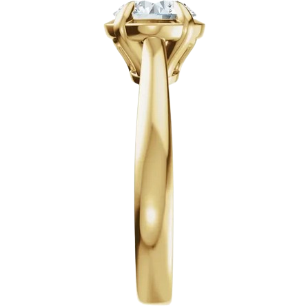 Oval Compass Set Engagement Ring Mounting |689419