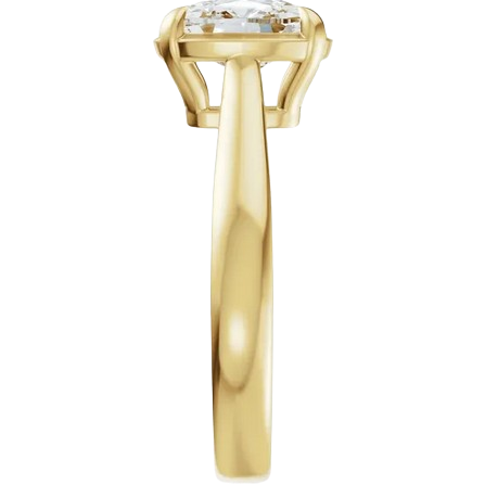 Elongated Cushion Compass Set Engagement Ring Mounting |689419