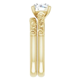 Round Filigree Engagement Ring Mounting | 126333
