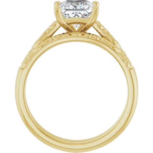 Square Filigree Engagement Ring Mounting | 126333