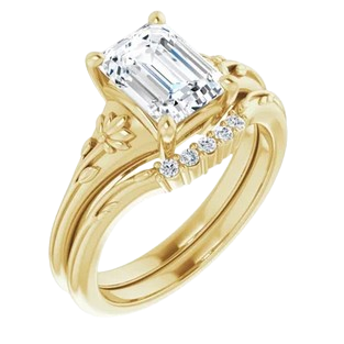 Emerald Floral Engagement Ring Mounting| 126582