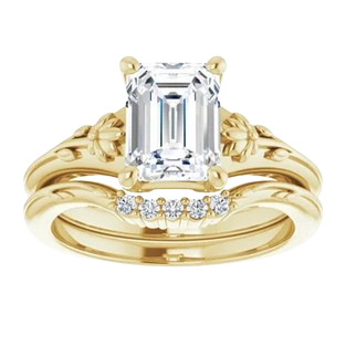Emerald Floral Engagement Ring Mounting| 126582
