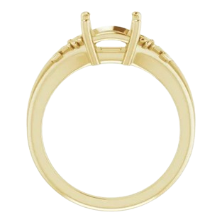 Square Floral Engagement Ring Mounting| 126582