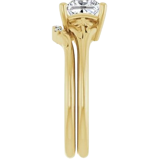 Square Floral Engagement Ring Mounting| 126582
