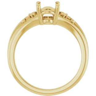 Oval Floral Engagement Ring Mounting| 126582