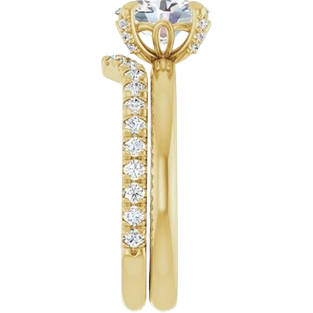 Oval Petal Head Engagement Ring Mounting| 127020
