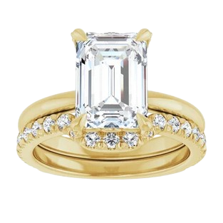 Emerald Petal Head Engagement Ring Mounting| 127020