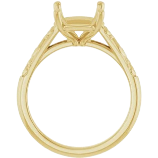 Emerald Filigree Engagement Ring Mounting | 126333