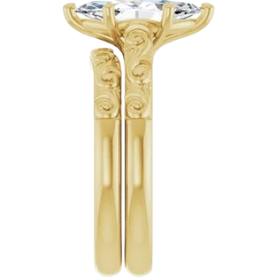 Marquise Filigree Engagement Ring Mounting | 126333