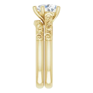 Heart Filigree Engagement Ring Mounting | 126333
