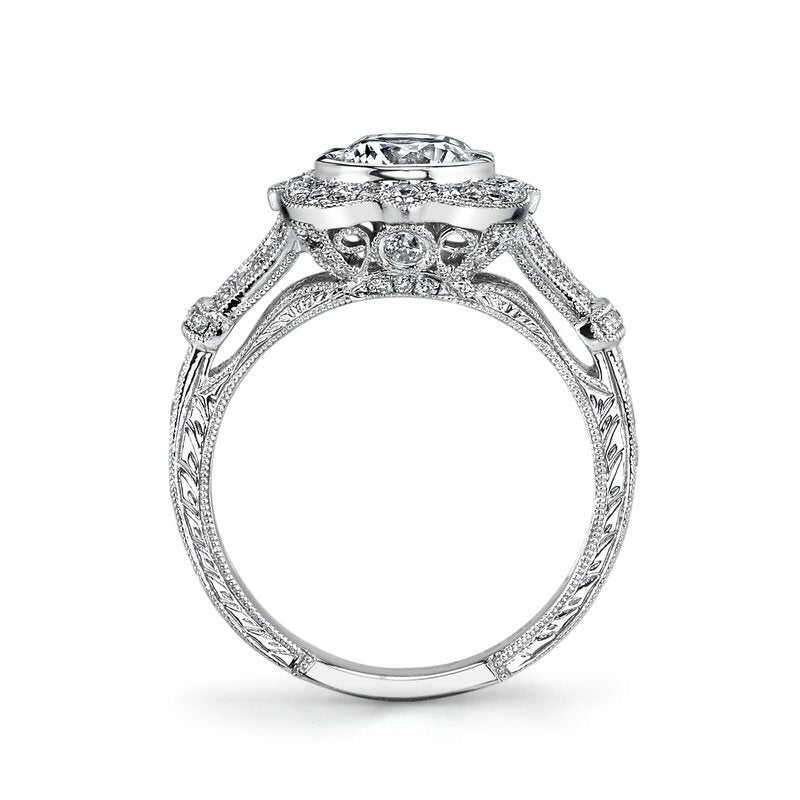 14kt White Gold Bezel Set Diamond Ring