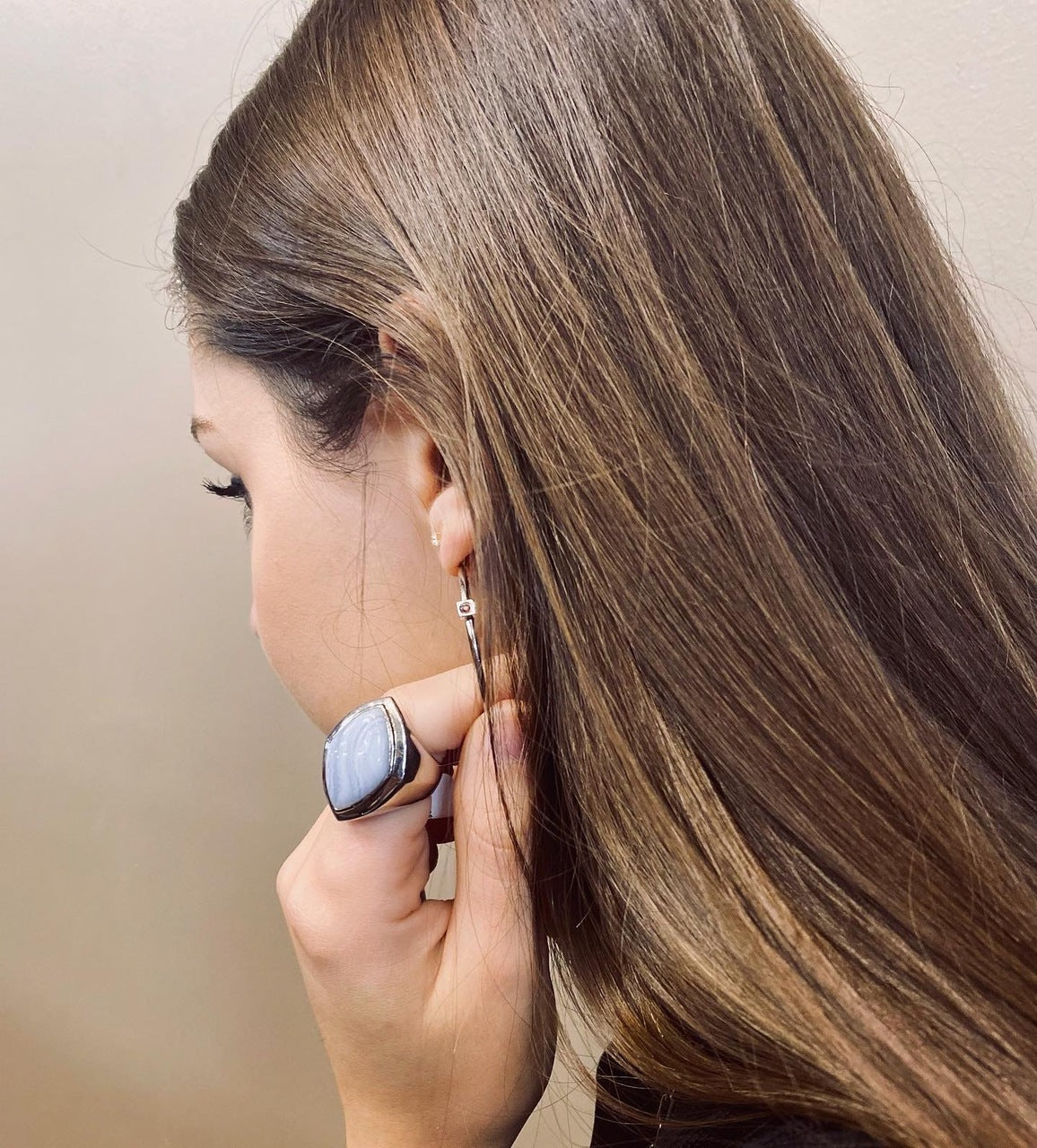 Elle Lace Agate Ring