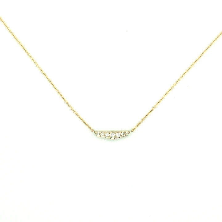 10kt Yellow Gold Diamond Necklace | 165-00073