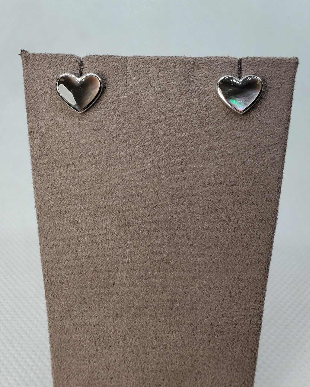 Kabana Black Mother of Pearl Heart Stud Earrings