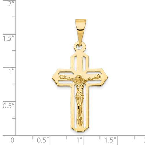 14k Polished Crucifix Charm | C2767