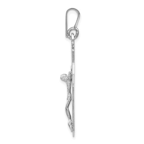 14k White Gold Crucifix | C2768