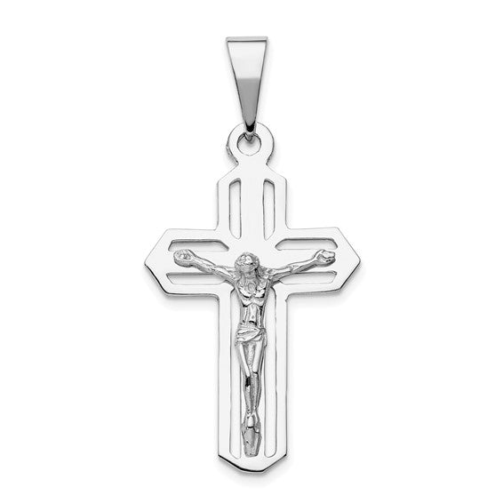 14k White Gold Crucifix | C2768