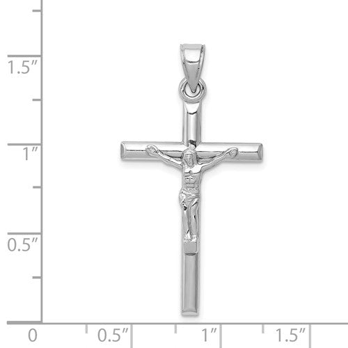 14k White Gold Crucifix